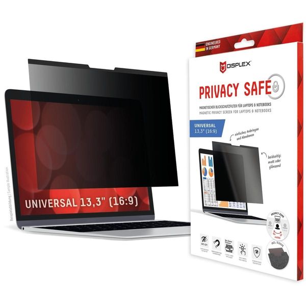 Displex Privacy Safe Filtro Privacy Magnetico A 2 Vie Per Laptop/ Notebook 13,3'' (16:9)-image