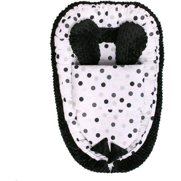 Minky Belisima Cute Baby Couverture Noir/Blanc Nido Per Bambini Con Coperta-image