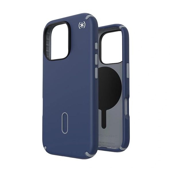 Speck Presidio2 Pro Clicklock & Magsafe - Custodia Per Iphone 16 Pro (Coastal Blue / Dust Grey / White)-image