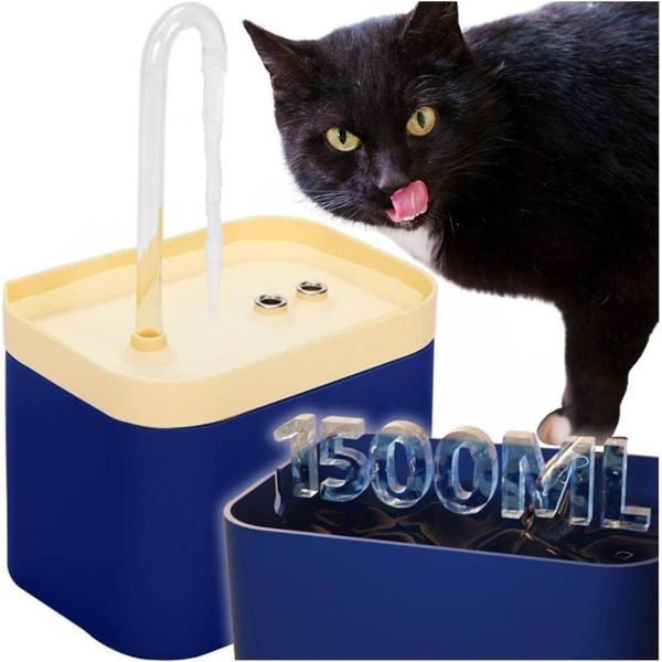 Fontana D'acqua Automatica Per Cani E Gatti, Blu Navy, 1500 Ml, Petjet-image