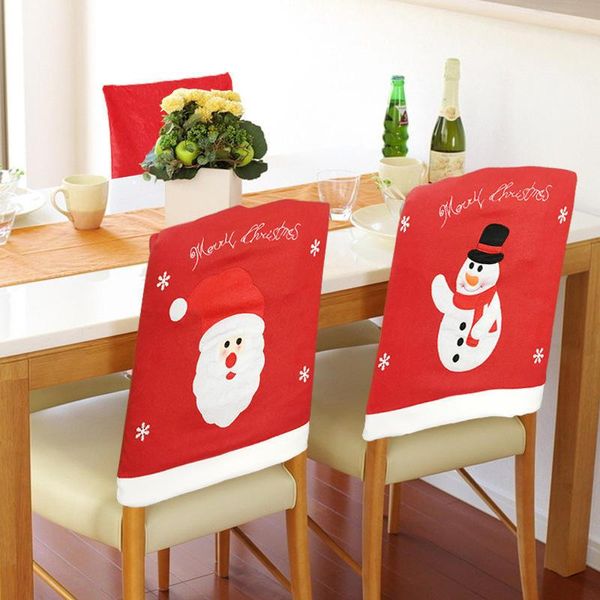 Copri Sedia Babbo Natale Evento Festa Schneemann Cena Copri Sedie Casa Dekor - 01-image