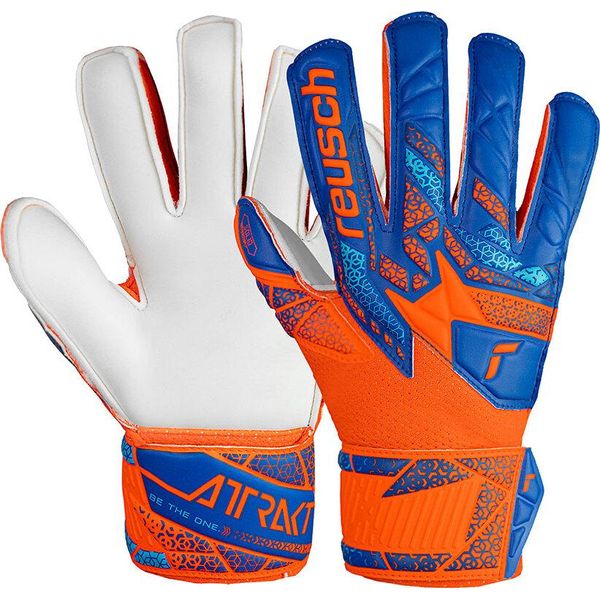Guanti Da Portiere Junior Reusch Attrakt Solid Finger Support Arancione 8 Arancione 8-image