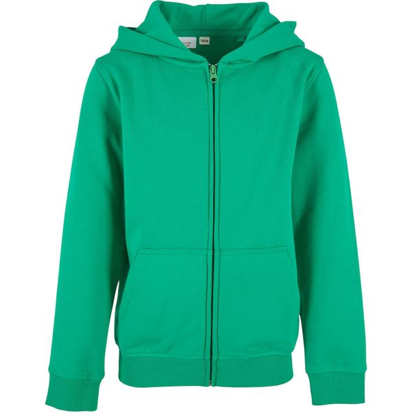 Build Your Brand - Felpa Con Cappuccio "Basic"" Con Zip A Tutta Lunghezza Per Bambini RW8949 (140) (Verde Erba)"-image