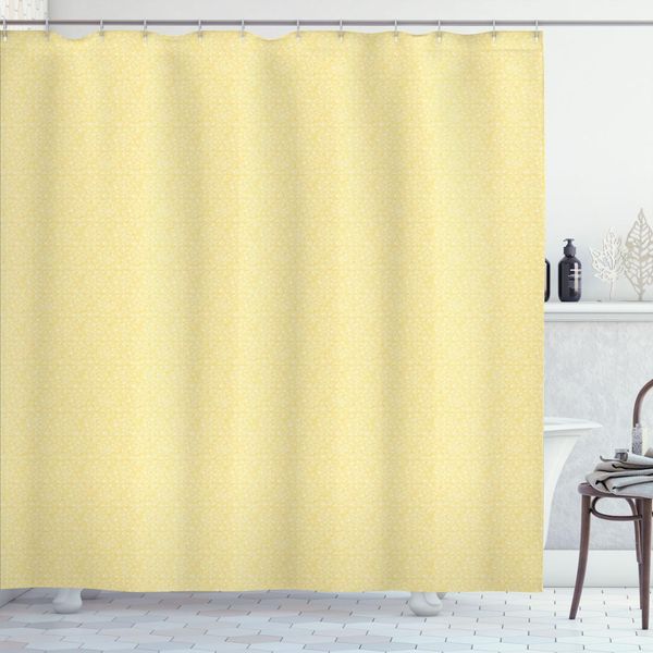 Abakuhaus Tenda Da Doccia Floreale Gialla, Motivo Pastello Con Fiori, 175 X 180 Cm, Gialla-image