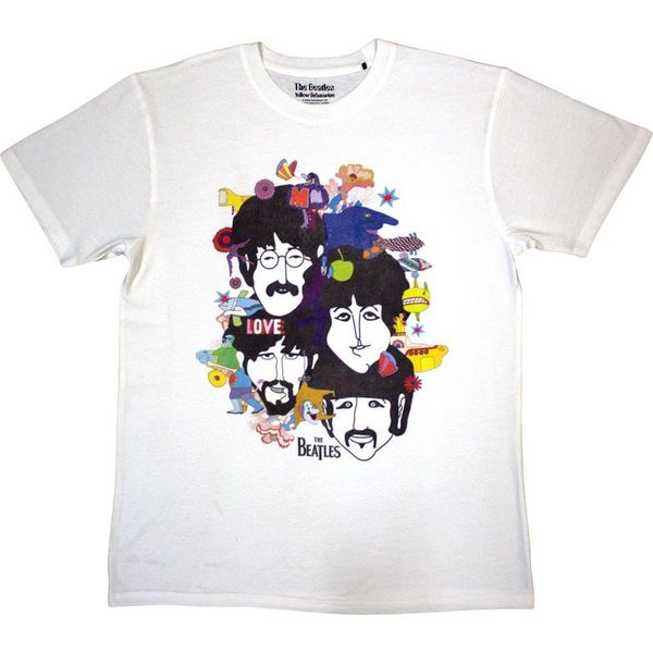The Beatles - Maglietta "Yellow Submarine"" Con Stampa Posteriore Per Uomo/Donna Unisex RO14205 (Xl) (Bianco)"-image