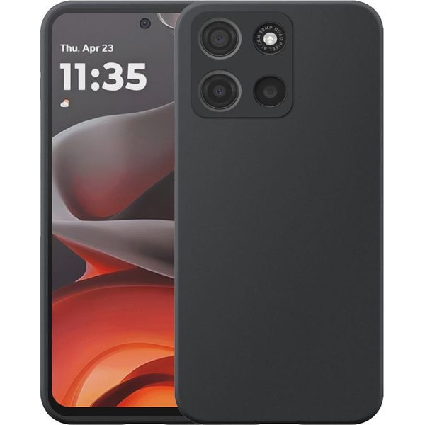 Adatto Per Motorola Moto G15 Custodia In Silicone Tpu Flessibile - Custodia Posteriore Flessibile In Silicone Tpu - Nero - Smartphonics-image