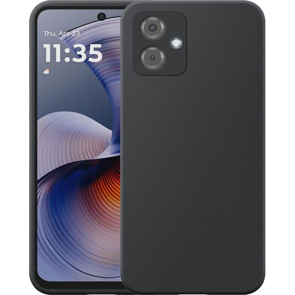 Adatto Per Motorola Moto G55 Custodia Del Telefono Custodia Flessibile In Silicone Tpu - Custodia Posteriore Flessibile In Silicone Tpu - Nero - Smartphonics-image