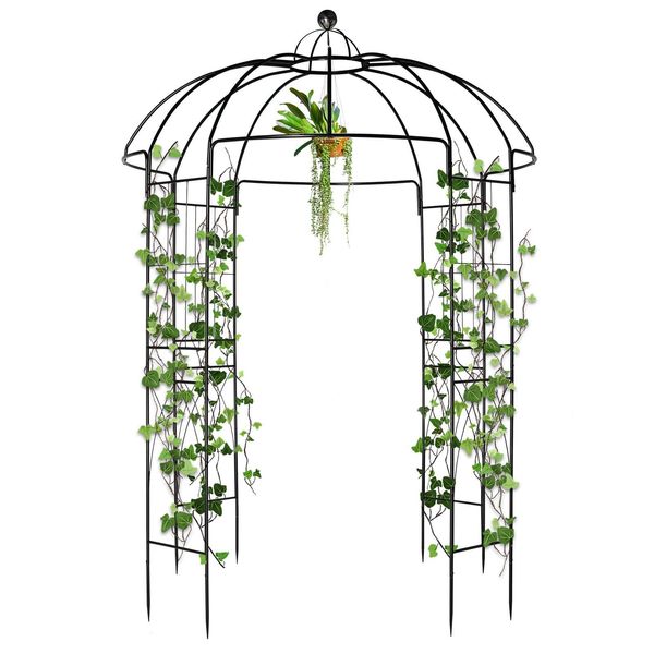 Arco Di Rose In Metallo Fch, 270X207X207 Cm, Supporto Per Piante Rampicanti, Matrimonio-image