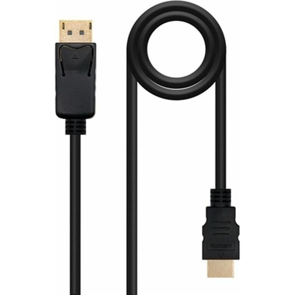 Nanocable 10.15.4300 - Cavo Convertitore Da Displayport A Hdmi, Displayport/Spina - Hdmi/Spina, Nero, 0,5 M-image