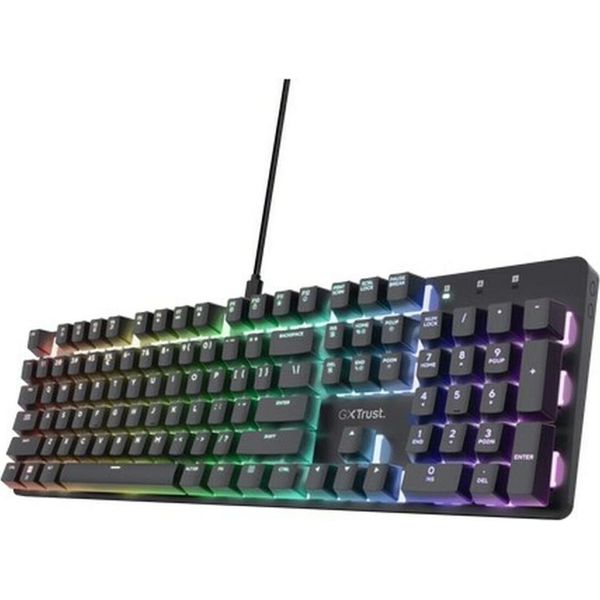 Trust Trust Gxt 871 Zora Tastiera Gaming Usb Qwerty Us English Nero-image