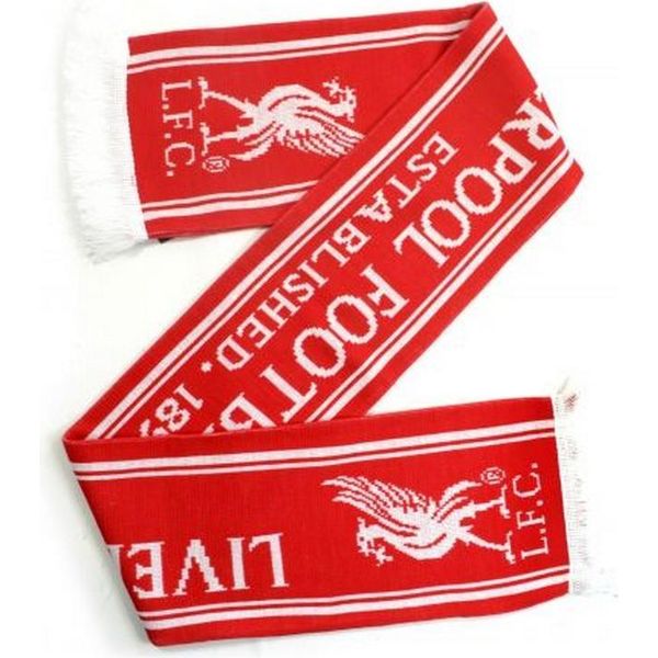 Sciarpa BS444 (Taglia Unica) (Rosso/Bianco) Del Liverpool Fc Jaquard Knit Established 1892-image