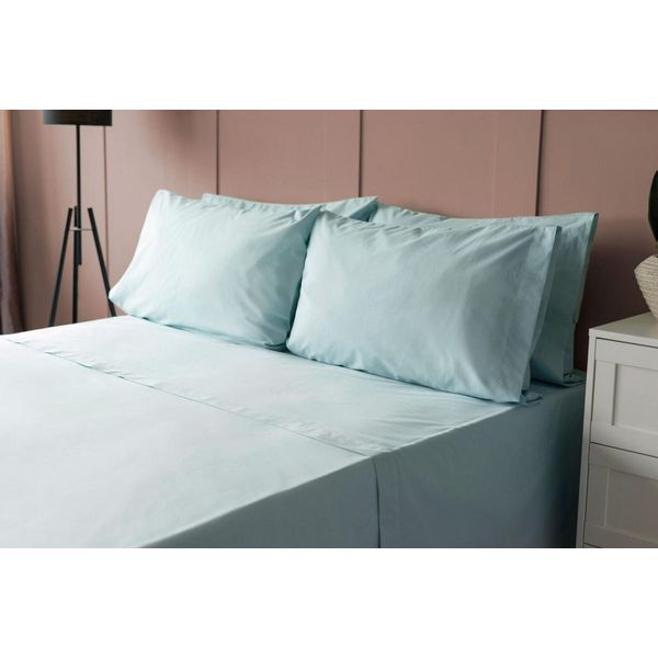 Lenzuolo Da Letto Belledorm, Titolo Dei Fili 200, Percalle Di Cotone, Extra Profondo BM120 (King Size) (Colore Uovo D'anatra)-image