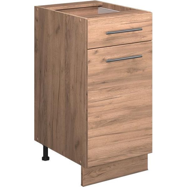 Vicco Mobiletto Base Per Cucina Fame-Line, 40 Cm , Pl Antracite, Quercia Dorata/Quercia Dorata-image