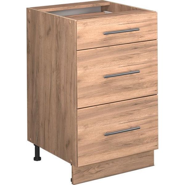 Vicco Mobiletto Base Per Cucina Fame-Line, 50 Cm , Pl Rovere, Quercia Dorata/Quercia Dorata-image