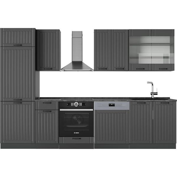 Vicco Cucina Componibile Fame-Line, 300 Cm , Pl Antracite, Grigio Scuro/Antracite-image