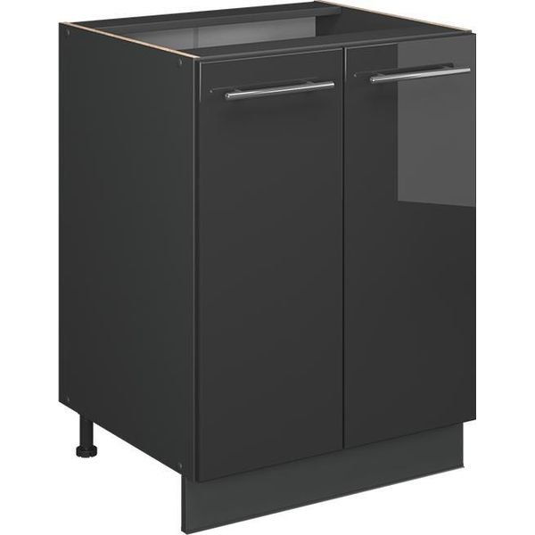 Vicco Mobiletto Base Cucina Fame-Line, 60 Cm , Pl Antracite, Antracite Lucido/Antracite-image