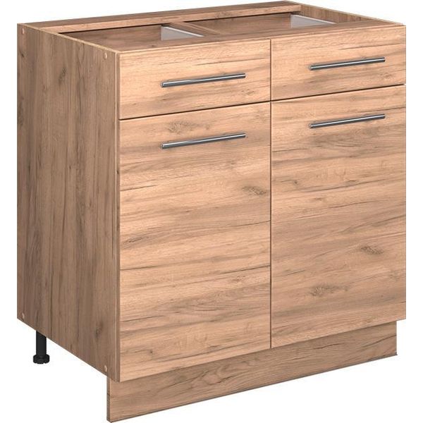 Vicco Mobiletto Base Per Cucina Fame-Line, 80 Cm , Pl Rovere, Quercia Dorata/Quercia Dorata-image