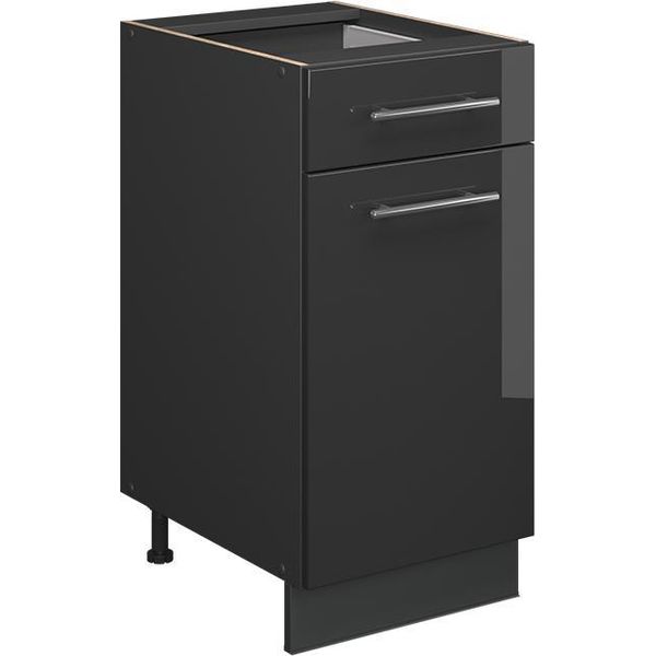 Vicco Mobiletto Base Per Cucina Fame-Line, 40 Cm , Pl Antracite, Antracite Lucido/Antracite-image