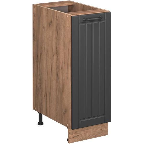 Vicco Armadio Cucina Dispensa Alto Fame-Line, 30 Cm , Pl Antracite, Grigio Scuro/Quercia Dorata-image