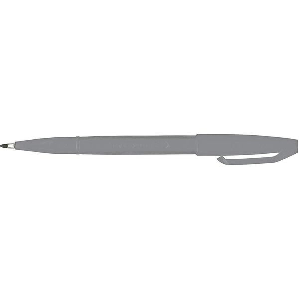 Pentel Sign Pen Penna A Punta In Fibra Grigia Con Tratto Da 0,8 Mm-image