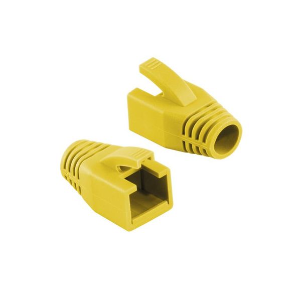 Spina RJ45 Logilink Con Manicotto Antipiega Giallo 8,0 Mm (50 Pezzi)-image