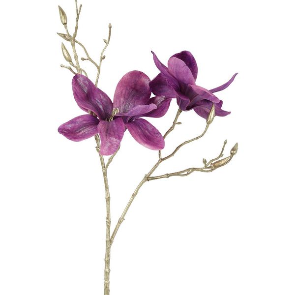Countryfield Fiore Artificiale Magnolia Decorazione Rosa Oro 84Cm-image
