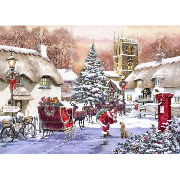 Bluebird Puzzle Villaggio E Babbo Natale - 500 Pezzi Natale-image