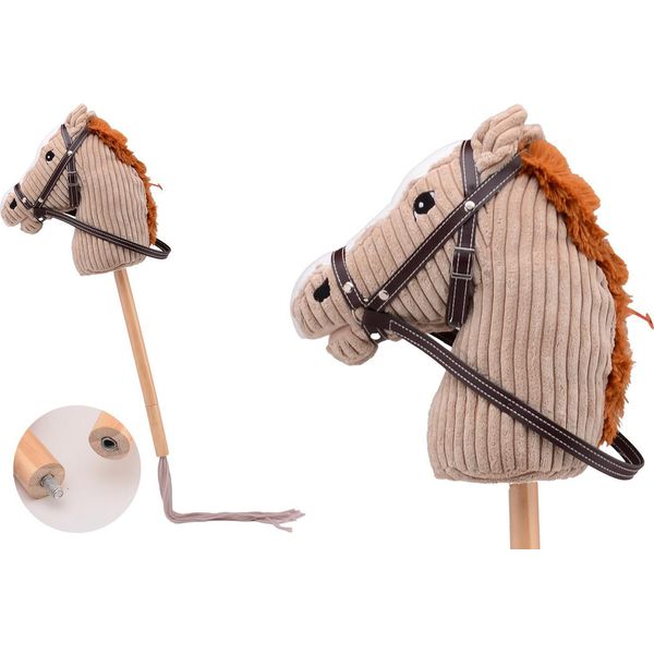 Cavallo Hobby Johntoy Con Suono - Cavallo Hobby Marrone 80 Cm Giocattolo-image