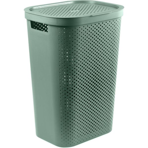 Scatola Per Biancheria Curver Infinity Dots 60L Verde - Plastica Riciclata-image