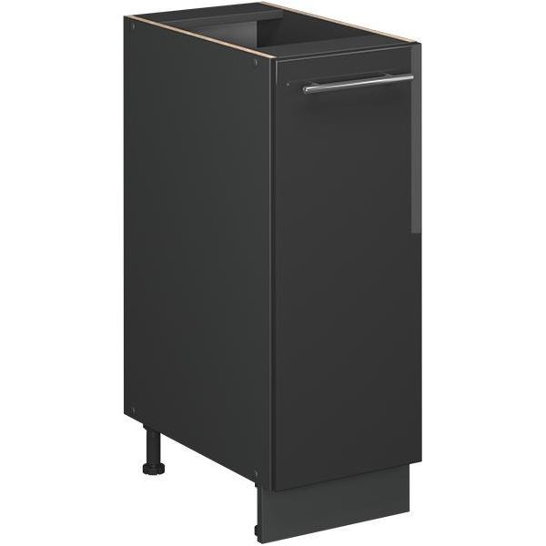 Vicco Armadio Cucina Dispensa Alto Fame-Line, 30 Cm , Pl Marmo, Antracite Lucido/Antracite-image