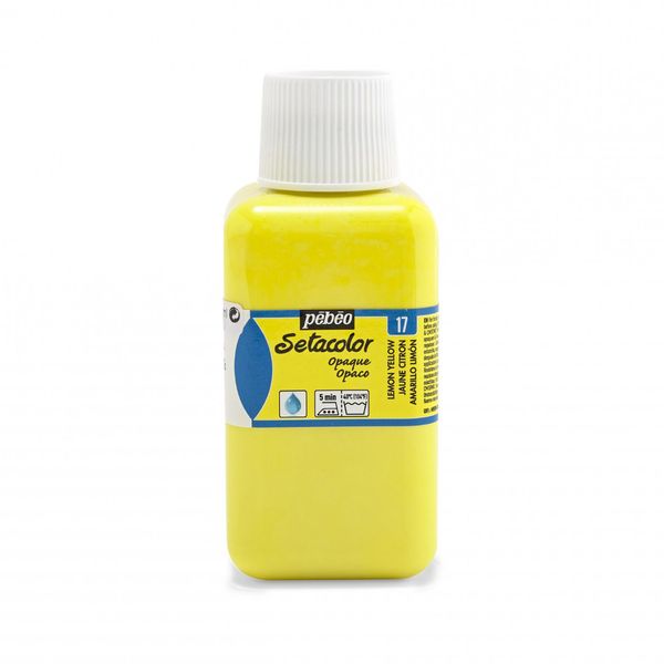 Pebeo Setacolor Tintura Coprente Per Tessuti, 250 Ml, Giallo Limone-image