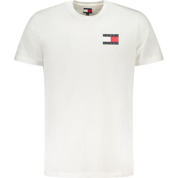 T-Shirt Uomo Manica Corta Bianca - Girocollo, Logo, Cotone Sostenibile-image