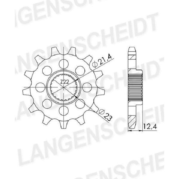 Supersprox Ritzel 428 - 15Z Cst-1594:15|Feinverzahnt 21,4/23,0-image