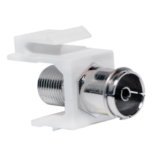 Connettore Logilink Keystone Da Presa Iec A Presa Tipo F 75 Ohm Bianco (1 Confezione Morbida)-image