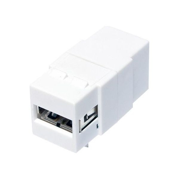 Connettore Keystone Usb 2.0 Logilink Da A/F A Usb B/F Bianco (In Blocco)-image