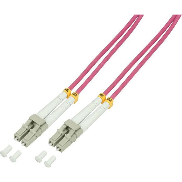 Logilink Cavo Patch Duplex In Fibra Ottica OM4 50/125µ Lc/Lc Speciale Viola 40 M-image