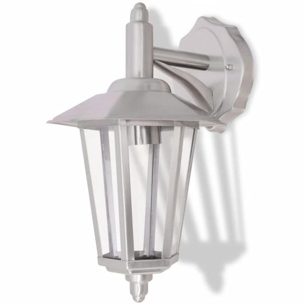 Vidaxl Lampada Da Parete Per Esterni, Lanterna A Sospensione In Acciaio Inox-image