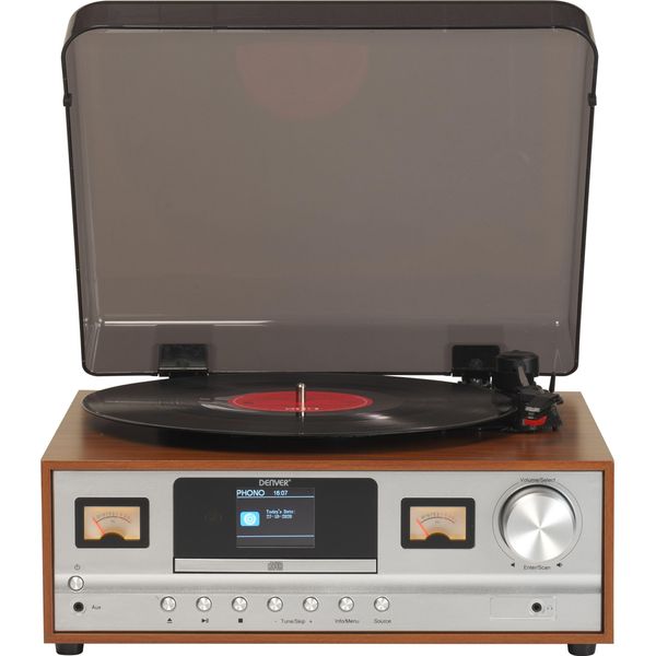 Centro Musicale Denver Retro Con Dab+, Giradischi E Bluetooth MRD-52LIGHTWOOD-image