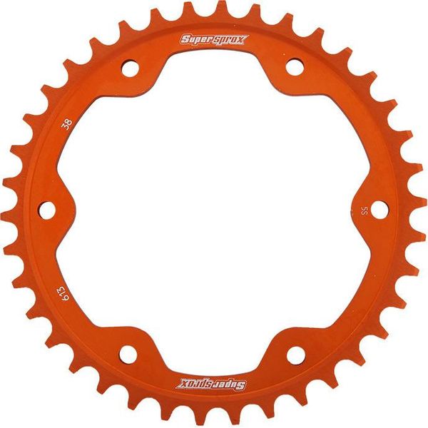 Supersprox Alu-Kettenrad 525 - 38Z (Arancione) RAL-613:38-ORG|ID 128,0 Lk 155,0 6-Loch-image