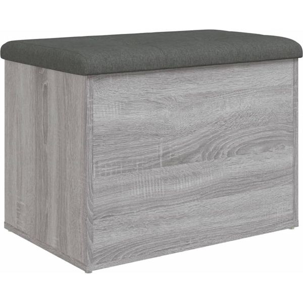 Panca Con Contenitore Grey Sonoma 62X42X45 Cm Materiale A Base Di Legno-image