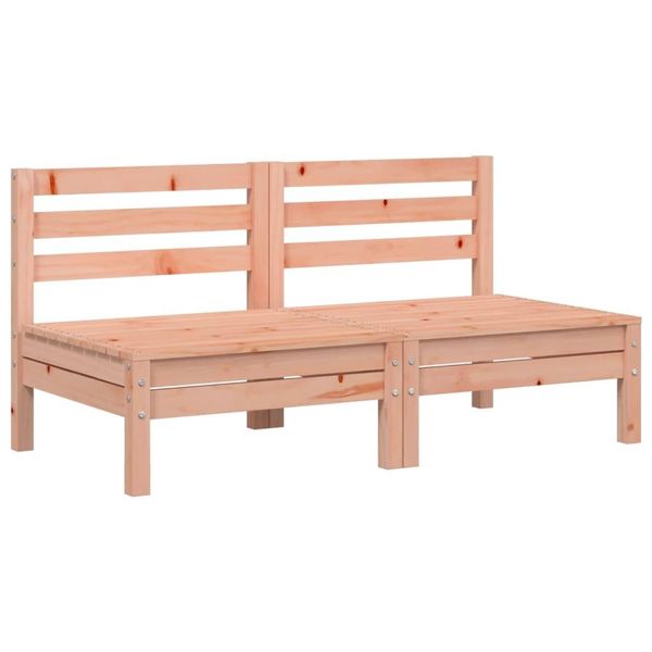 Divani Da Giardino Senza Braccioli 2 Pezzi. Legno Massiccio Di Abete Douglas-image