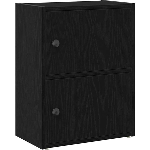 Vidaxl Libreria In Rovere Nero 40X24X52 Cm Materiale A Base Di Legno-image