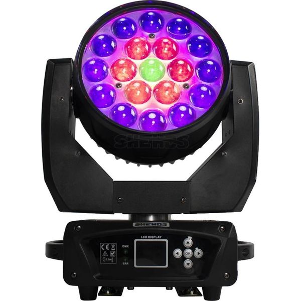 Faretto A Testa Mobile, 19X15W Rgbw, Controllo Dmx, 1 Pezzo, Spina Ue-image