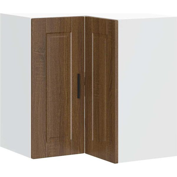 Vidaxl Pensile Angolare Da Cucina Porto Brown In Legno Effetto Rovere-image