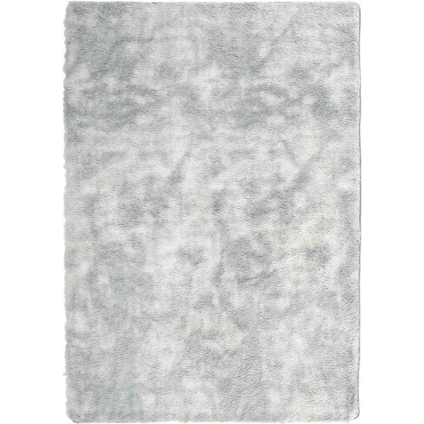 Vidaxl Tappeto Shaggy A Pelo Alto Navarra Grigio Argento 240X340 Cm Poliestere-image
