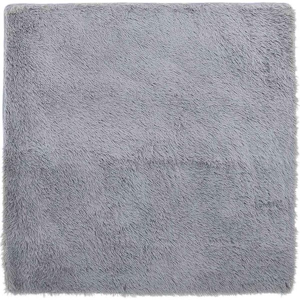 Vidaxl Tappeto Shaggy A Pelo Alto Navarra Grigio Chiaro 200X200 Cm Poliestere-image
