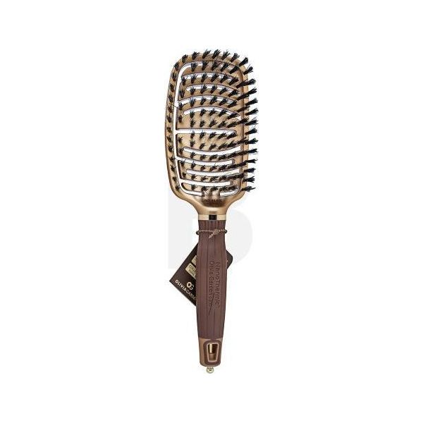 Olivia Garden Nanothermic Flex Spazzola Per Capelli In Cinghiale Con Setole Di Cinghiale-image