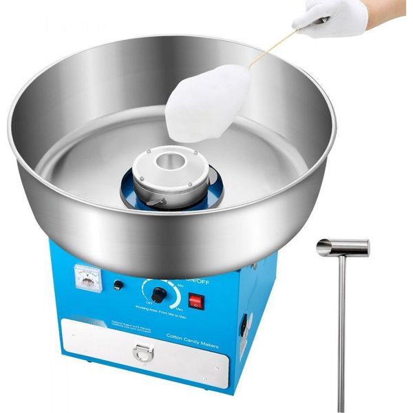 Macchina Per Zucchero Filato Professionale 1000W - Macchine Per Zucchero Filato Commerciale Per Feste - Blu-image