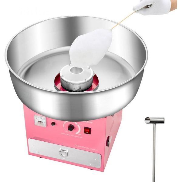 Macchina Professionale Per Zucchero Filato 1000W - Macchine Commerciali Per Zucchero Filato Per Feste - Rosa-image