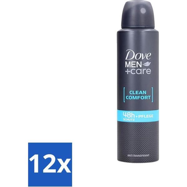 Dove Men+Care – Clean Comfort – Deodorante Spray – Antitraspirante – 150 Ml - Confezione Risparmio - 12 Pezzi-image
